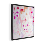 Netta - abstract painting pink pastel bright happy modern home office dorm college decor Framed Canvas Print Gallery Image 2
