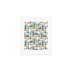 NYC travel pattern fun kids decor boys and girls nursery new york city theme Art Print Gallery Image 1