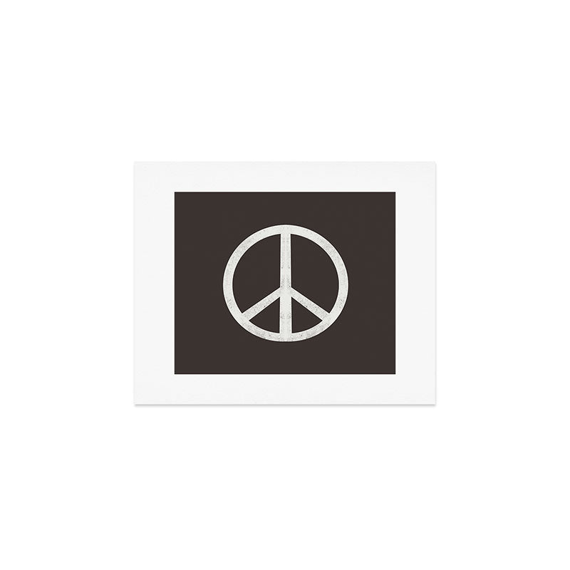 Peace - peace flag, peace, love, woodcut, linocut, vintage, hippie, happy Art Print Gallery Image 1