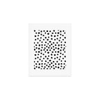 Preppy black and white dots minimal abstract brushstrokes painting illustration pattern print Art Print Gallery Image 1