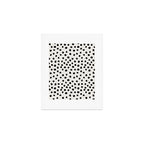 Preppy brushstroke free polka dots black and white spots dots dalmation animal spots design minimal Art Print Gallery Image 1