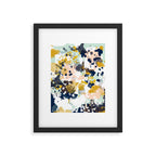 Sloane - Abstract painting in modern fresh colors navy, mint, blush, cream, white, and gold Framed Art Print Gallery Image 5