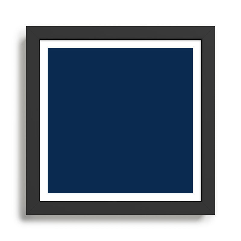 Sloane Navy solid - navy blue solid pillow, navy coordinate Framed Art Print Gallery Image 1