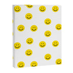 Smiley faces white yellow happy simple smiley pattern smile face kids nursery boys girls decor Canvas Print Gallery Image 8