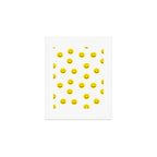 Smiley faces white yellow happy simple smiley pattern smile face kids nursery boys girls decor Art Print Gallery Image 1