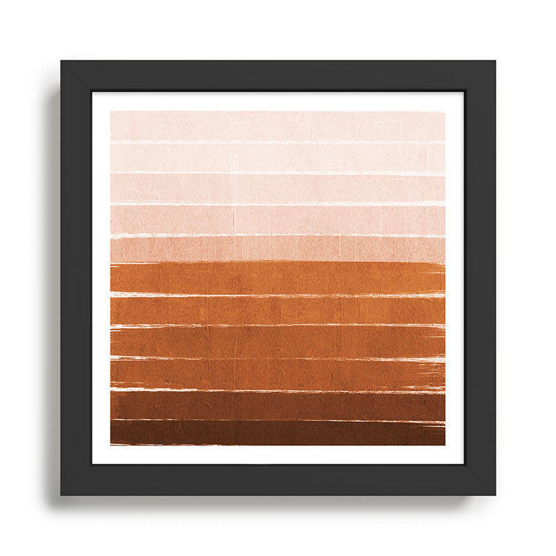 Sunset - rust, terracotta, clay, desert, sunshine, boho, ombre, paint, sunset colors,  Framed Art Print Gallery Image 1