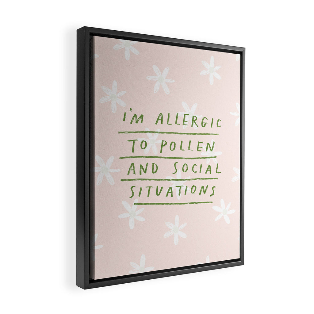 Allergic To Pollen Framed Canvas Print Gallery Image 2