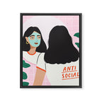 Anti Social Framed Canvas Print Gallery Image 8