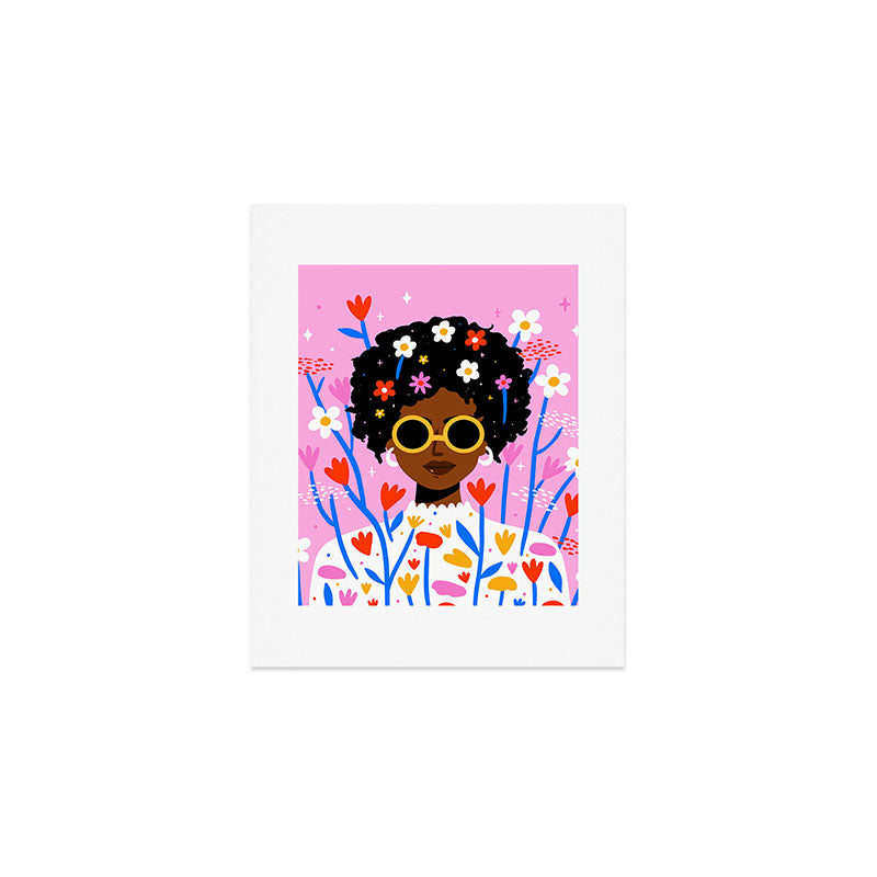 Bloom Where You Are Planted Pink Art Print Gallery Image 1