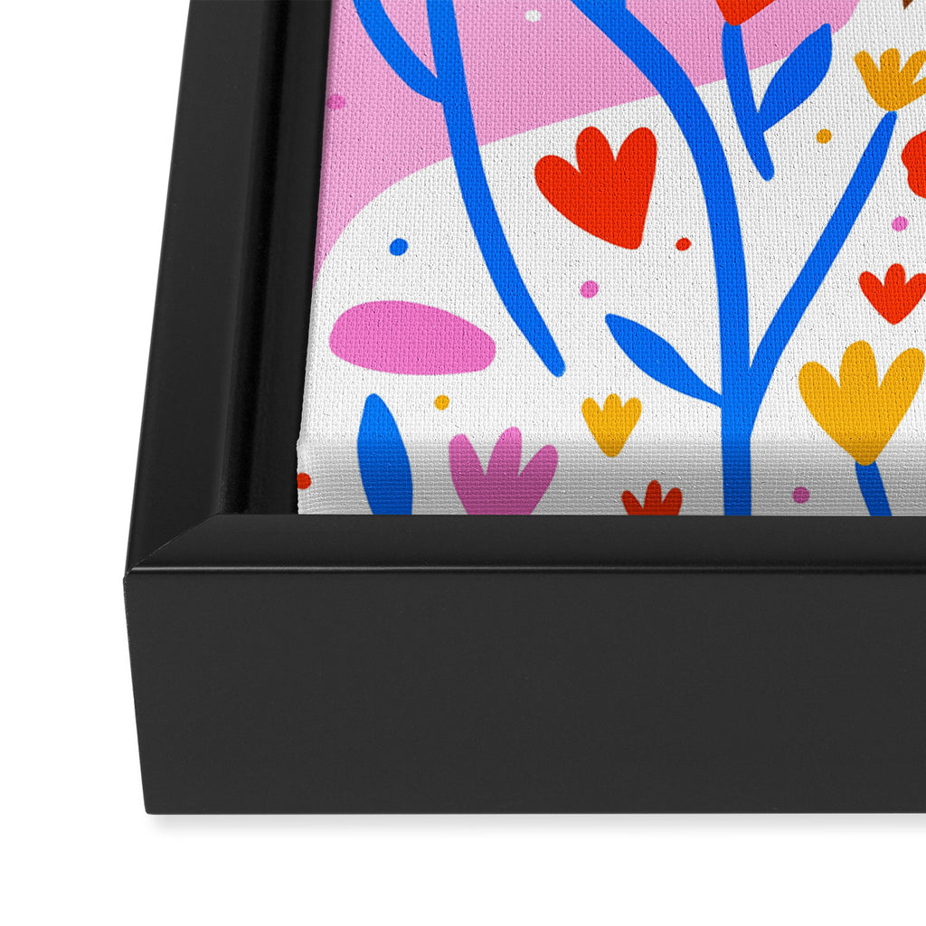 Bloom Where You Are Planted Pink Framed Canvas Print Gallery Image 3