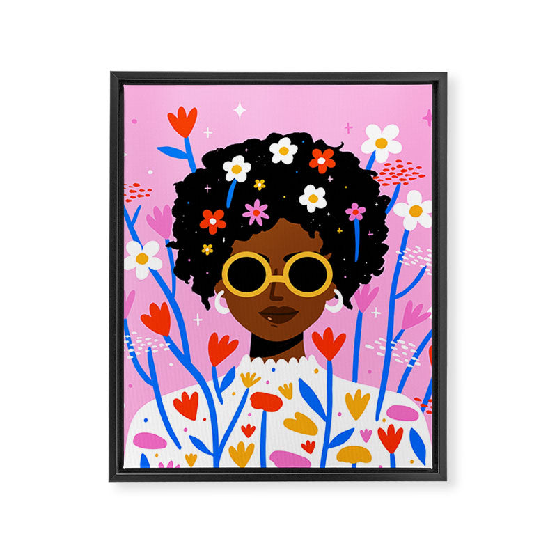 Bloom Where You Are Planted Pink Framed Canvas Print Gallery Image 8