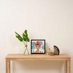 Cat Wearing Glasses Framed Canvas Print Gallery Image 3