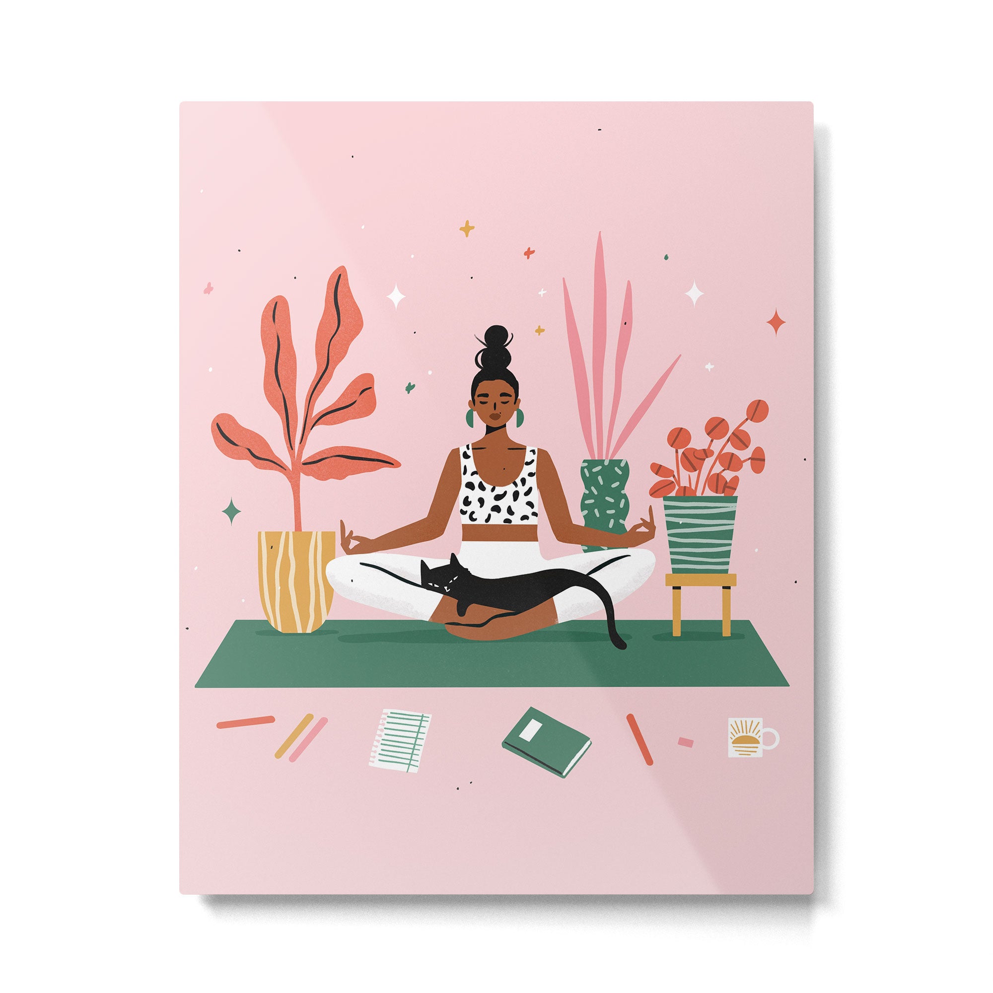 Cats and Yoga Metal Print Gallery Image 6