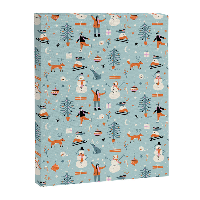 Christmas Scene Blue Canvas Print Gallery Image 1