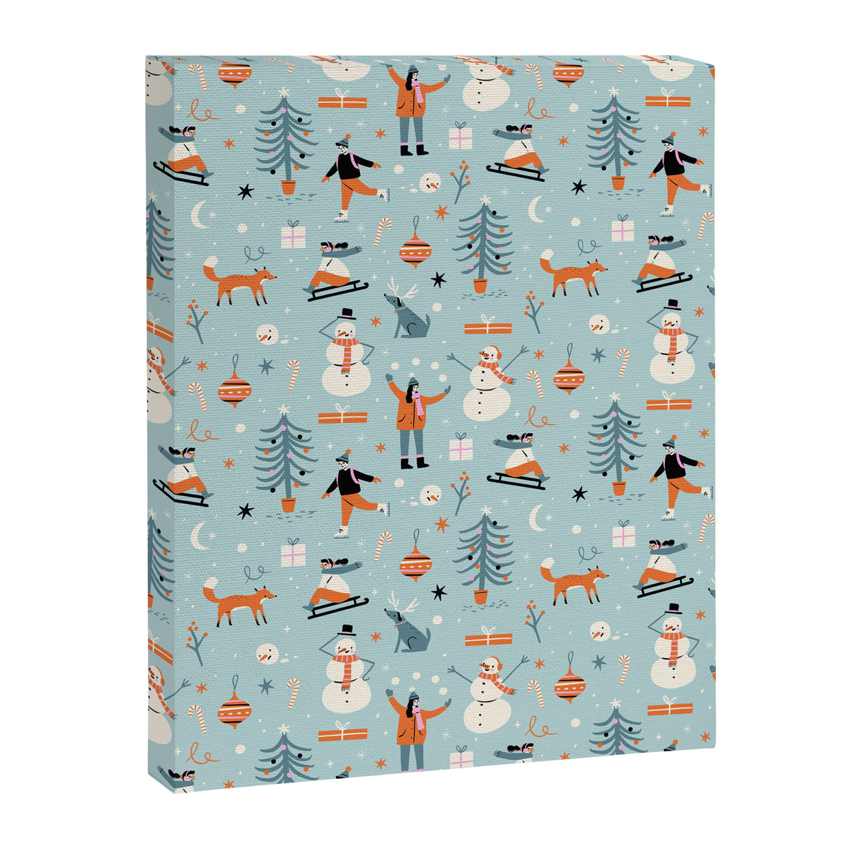 Christmas Scene Blue Canvas Print Gallery Image 8
