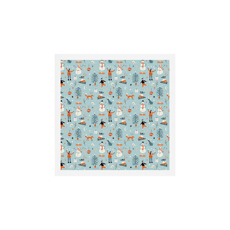 Christmas Scene Blue Art Print Gallery Image 1