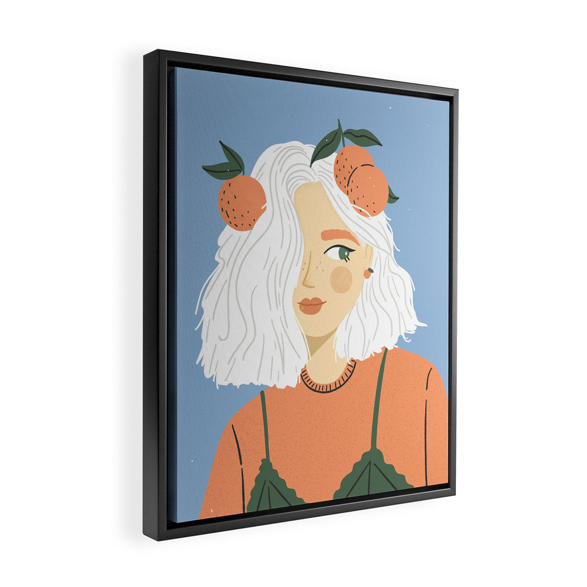 Clementine Girl Framed Canvas Print Gallery Image 2
