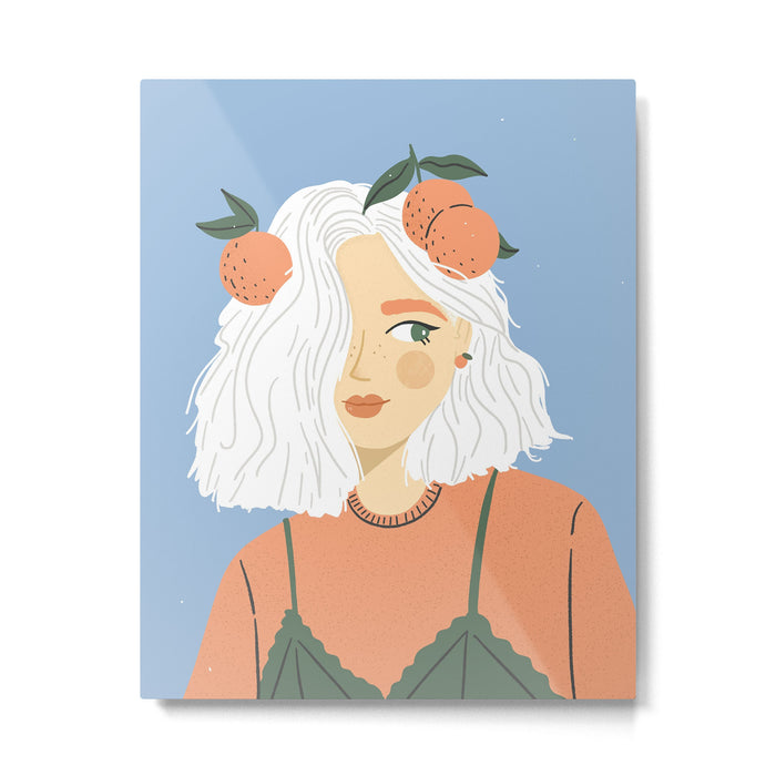 Clementine Girl Metal Print Gallery Image 1