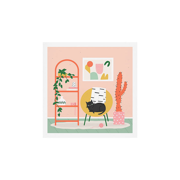 Cozy Cat Art Print Gallery Image 1