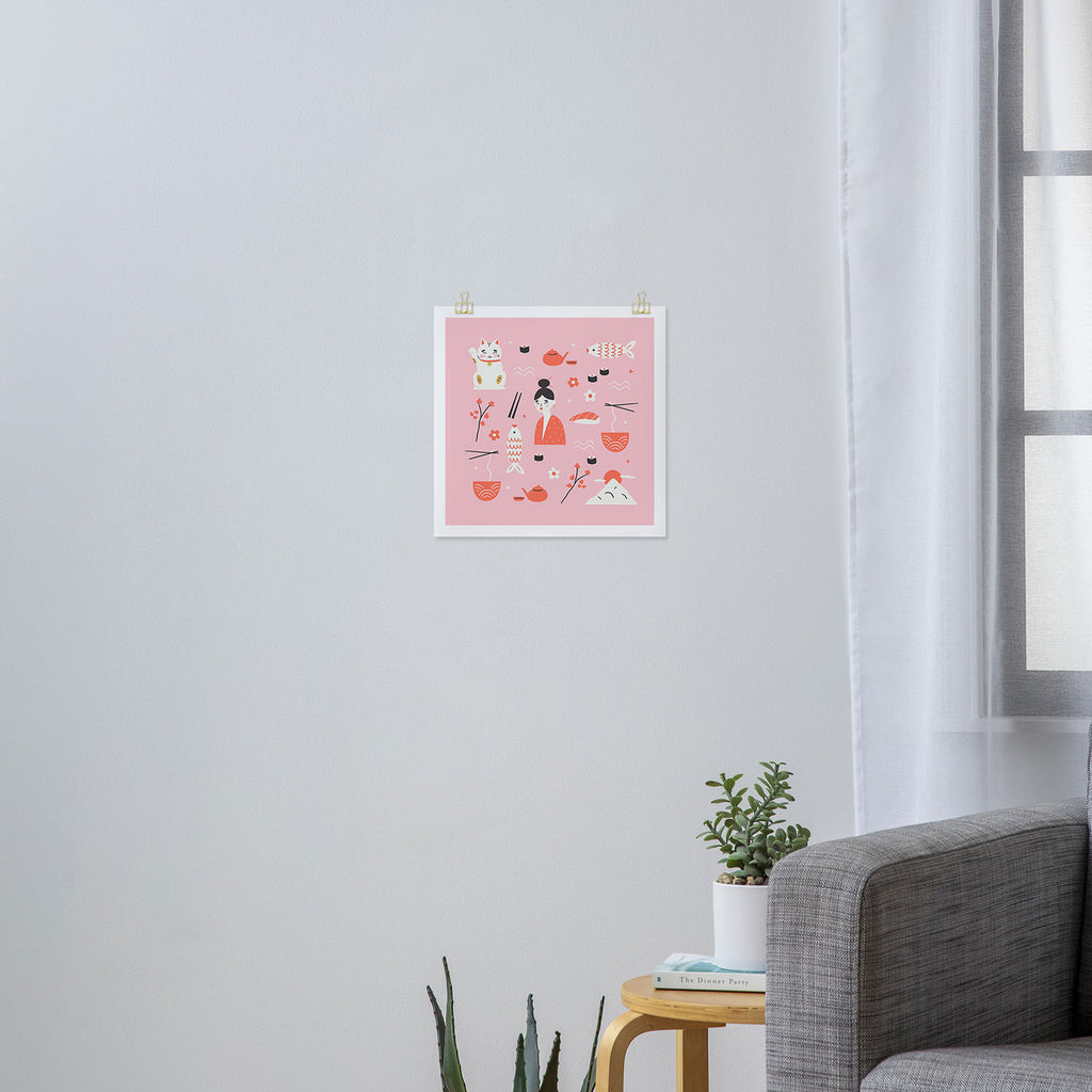 Dreaming of Japan Pattern Art Print Gallery Image 3