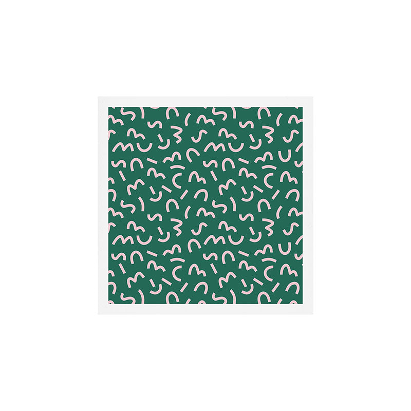 Funky Green and Pink Pattern Art Print Gallery Image 1