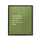 Grass is Greener Framed Canvas Print Gallery Image 6