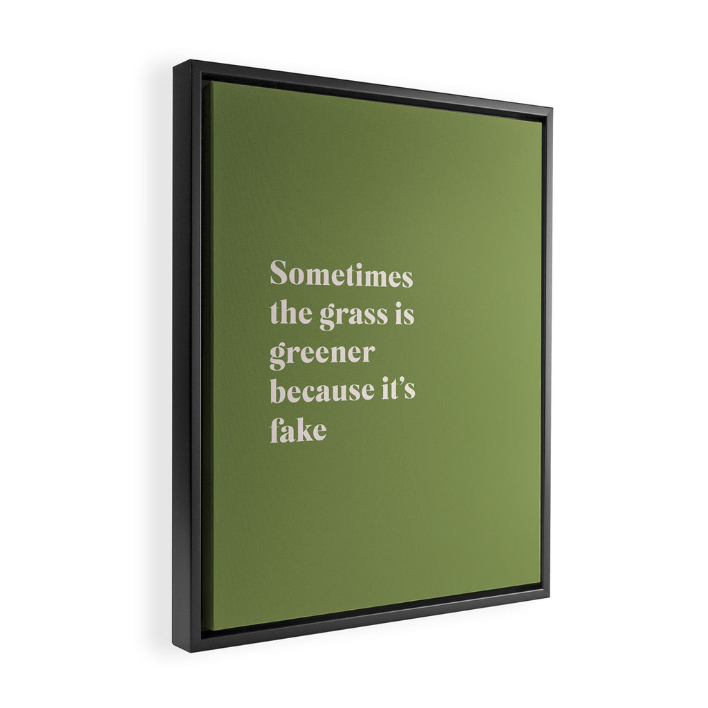 Grass is Greener Framed Canvas Print Gallery Image 2