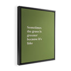 Grass is Greener Framed Canvas Print Gallery Image 2