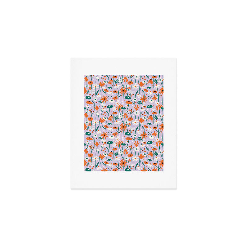 Lilac Wildflower Collection Art Print Gallery Image 1