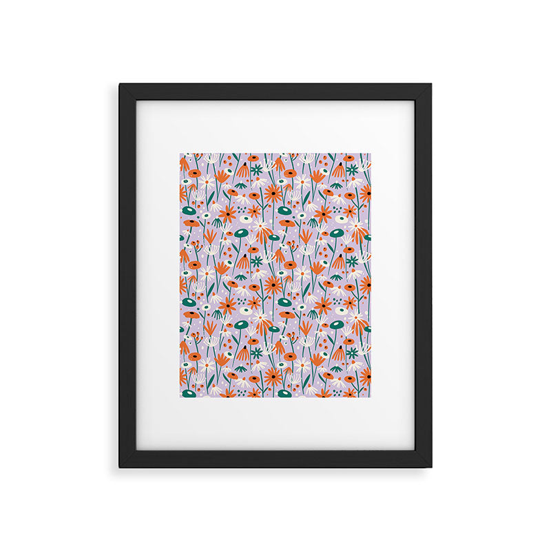 Lilac Wildflower Collection Framed Art Print Gallery Image 6