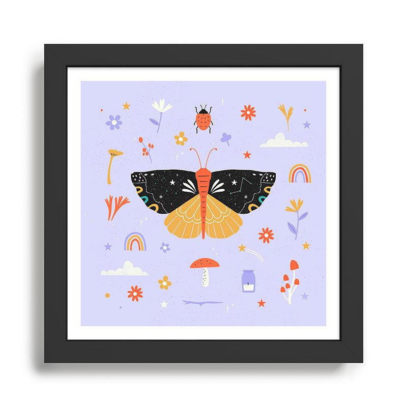Magic butterfly Pattern Framed Art Print Gallery Image 1