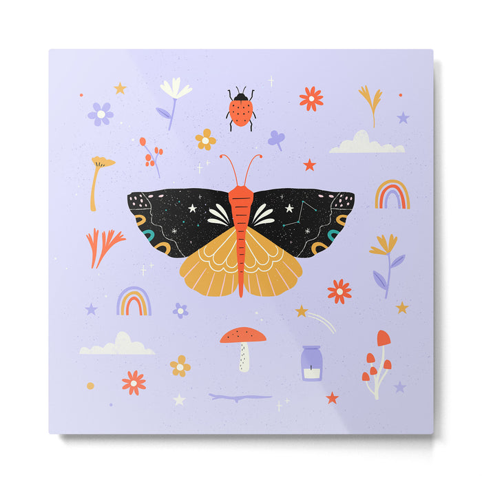 Magic butterfly Pattern Metal Print Gallery Image 1