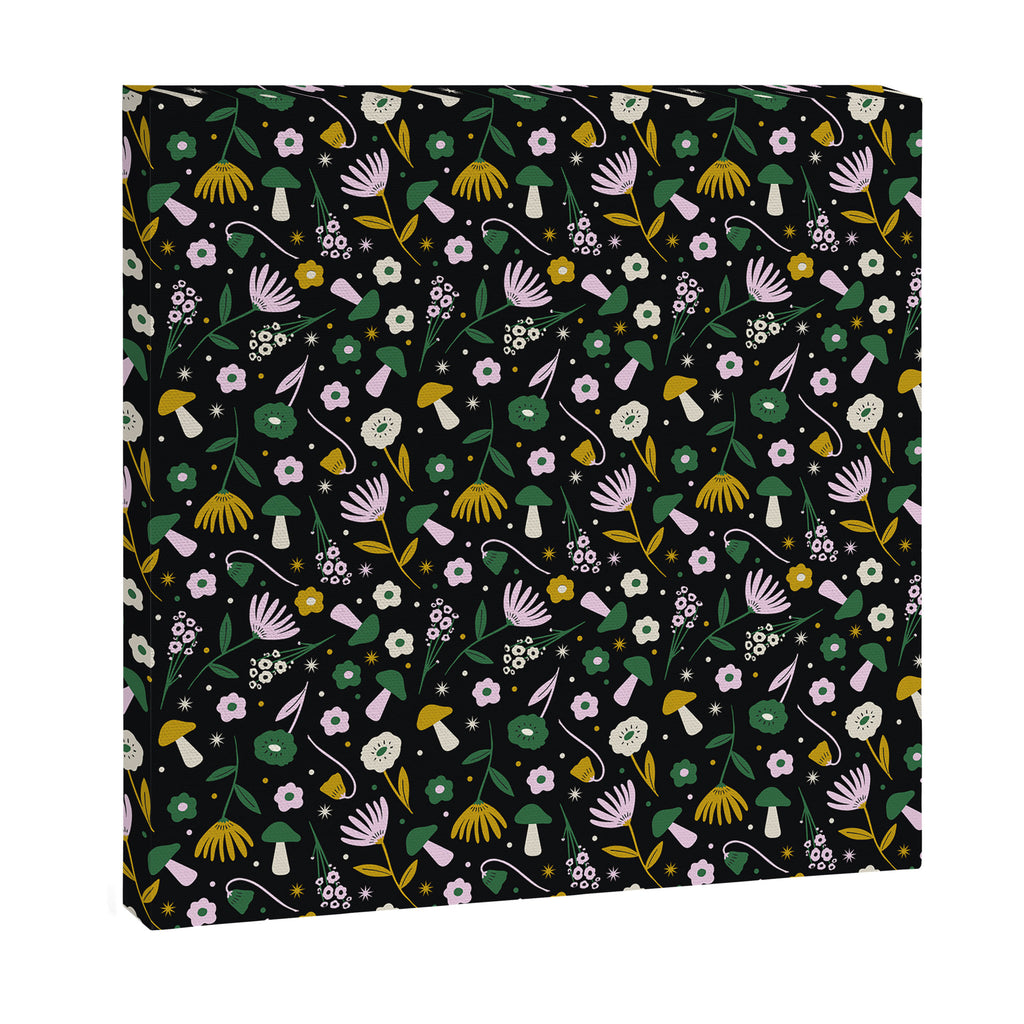 Magic Mushroom Forest Pattern Canvas Print Gallery Image 3
