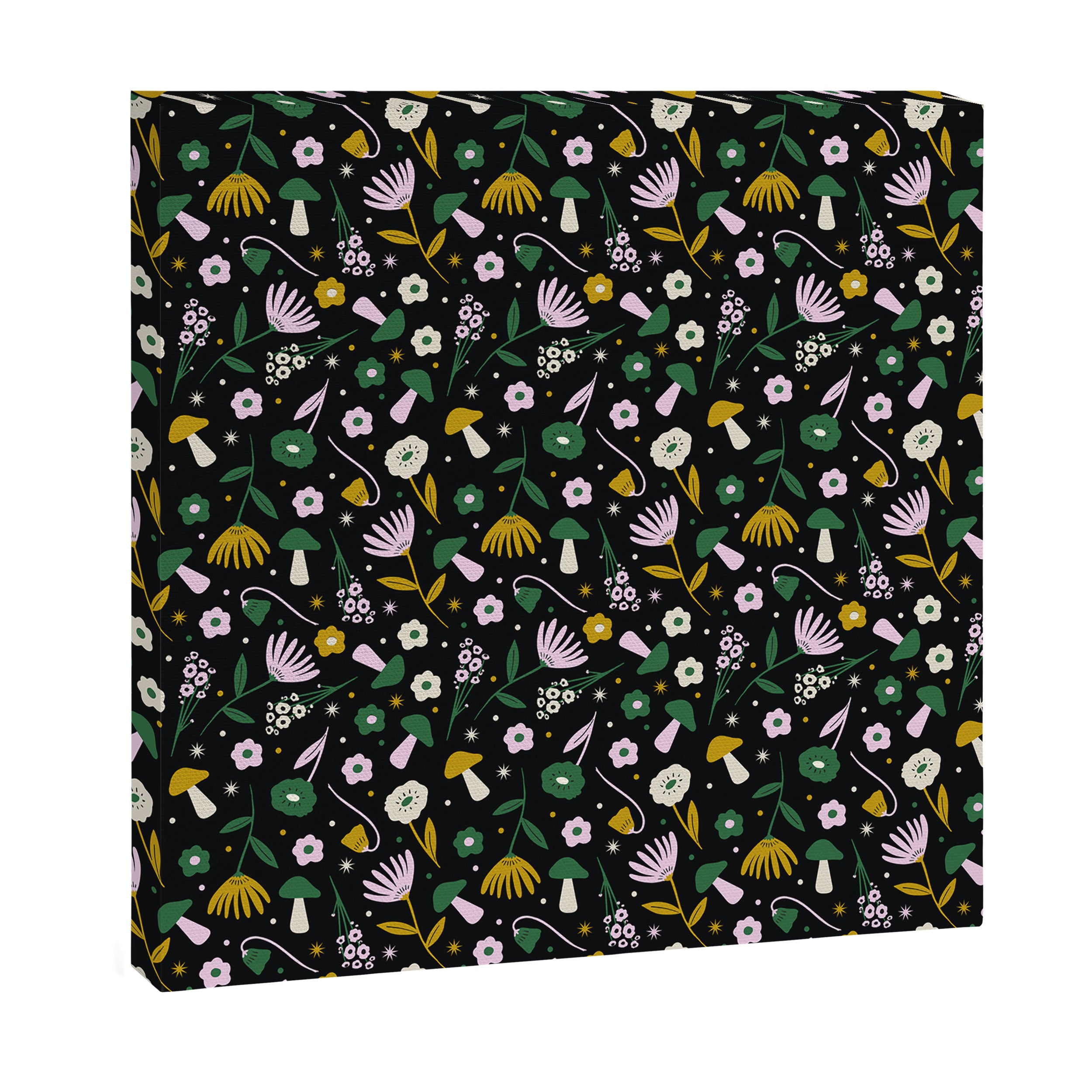 Magic Mushroom Forest Pattern Canvas Print Gallery Image 3
