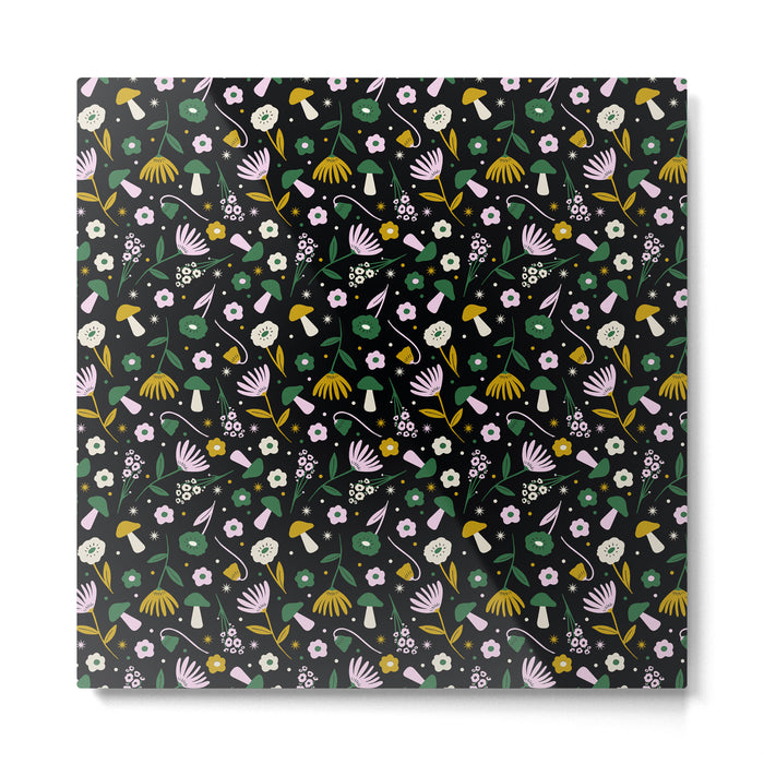 Magic Mushroom Forest Pattern Metal Print Gallery Image 1