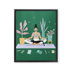 Meditating Cat Framed Canvas Print Gallery Image 8