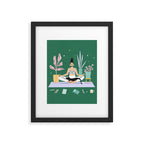 Meditating Cat Framed Art Print Gallery Image 6