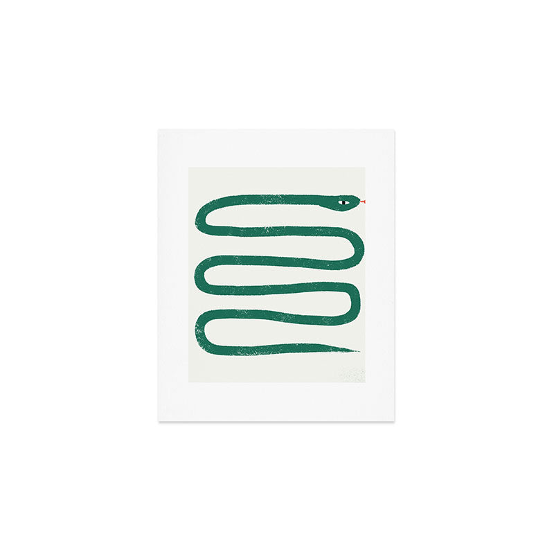 Minimal Jungle Snake Art Print Gallery Image 1