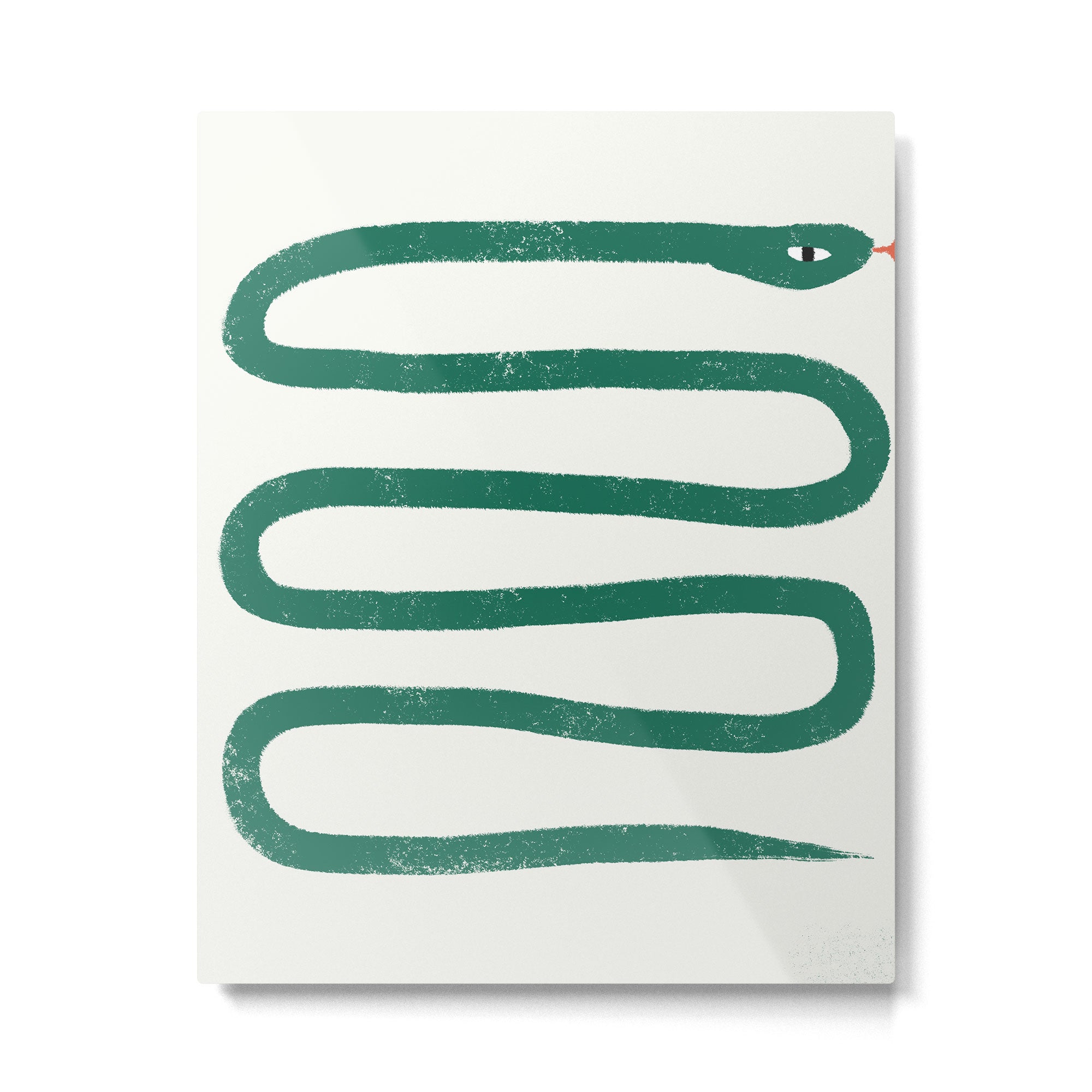 Minimal Jungle Snake Metal Print Gallery Image 6