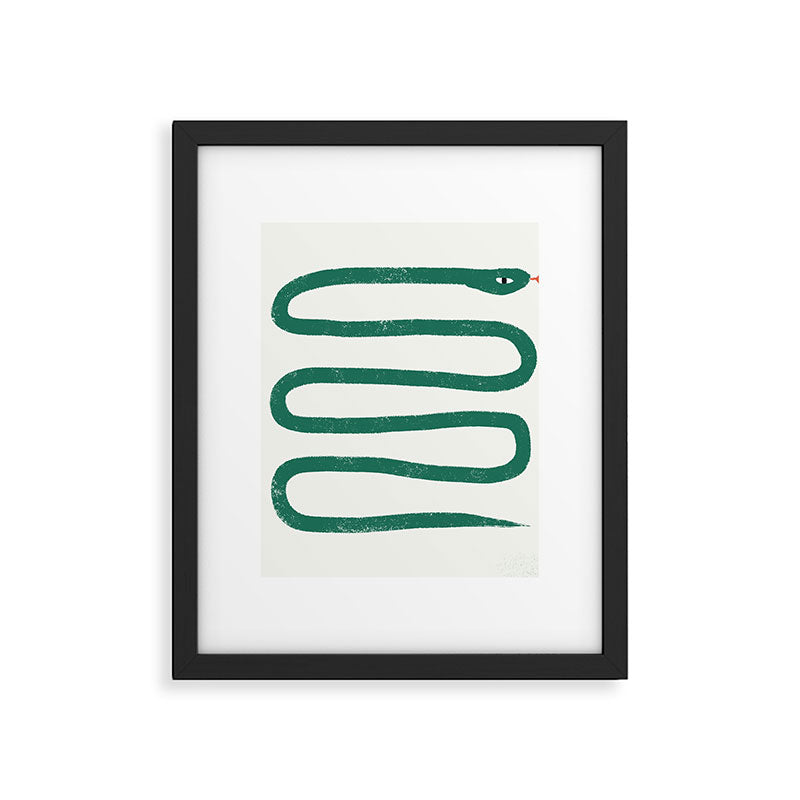 Minimal Jungle Snake Framed Art Print Gallery Image 6