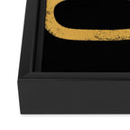 Minimal Snake Black and Gold Framed Canvas Print Gallery Image 3