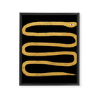 Minimal Snake Black and Gold Framed Canvas Print Gallery Image 8