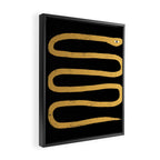 Minimal Snake Black and Gold Framed Canvas Print Gallery Image 2