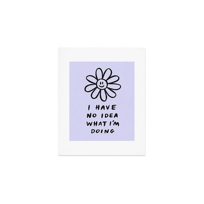 No Idea Daisy in Lilac Art Print Gallery Image 1