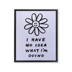 No Idea Daisy in Lilac Framed Canvas Print Gallery Image 8