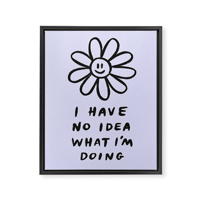 No Idea Daisy in Lilac Framed Canvas Print Gallery Image 1