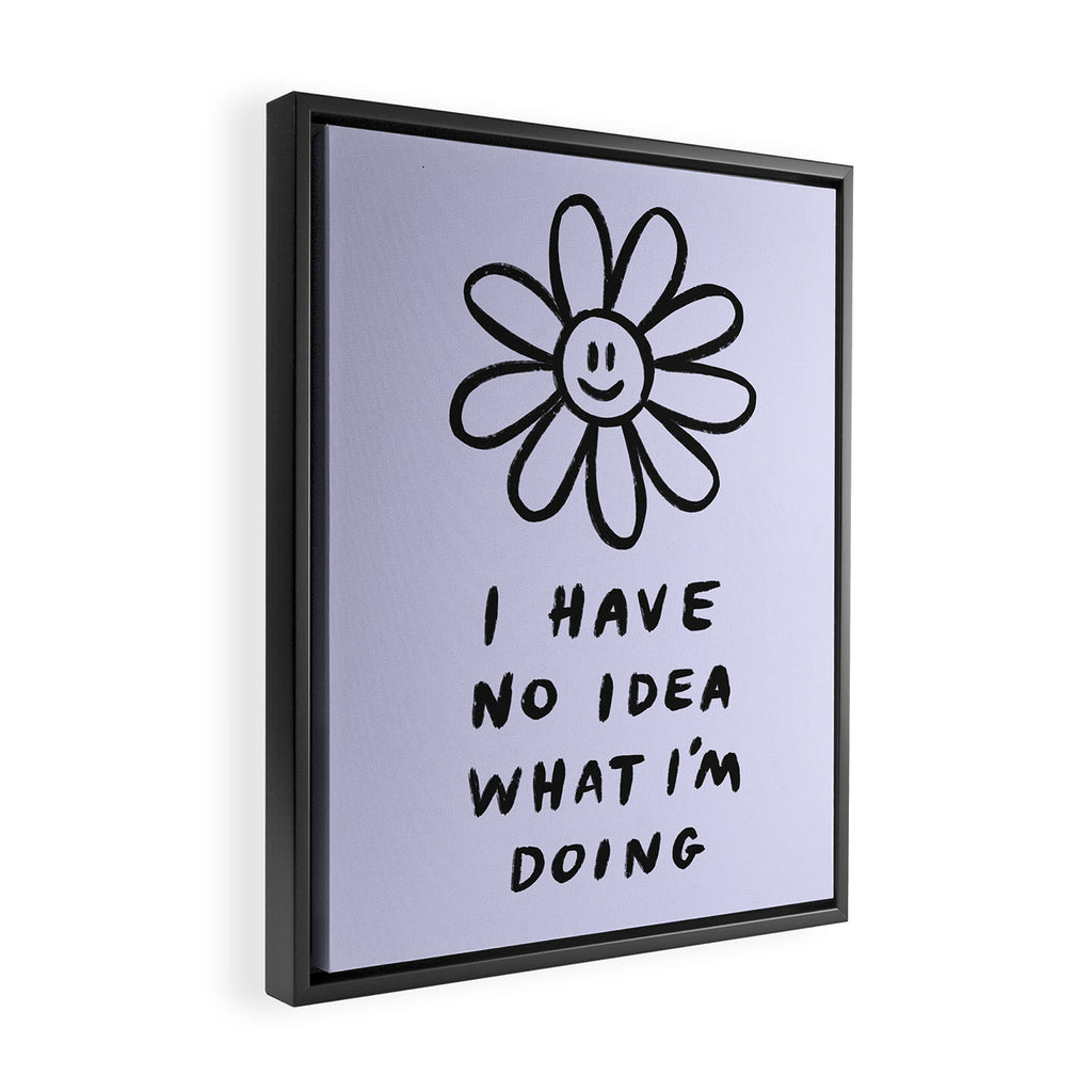 No Idea Daisy in Lilac Framed Canvas Print Gallery Image 2