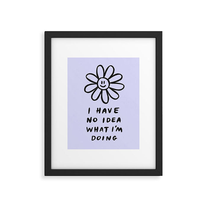 No Idea Daisy in Lilac Framed Art Print Gallery Image 1