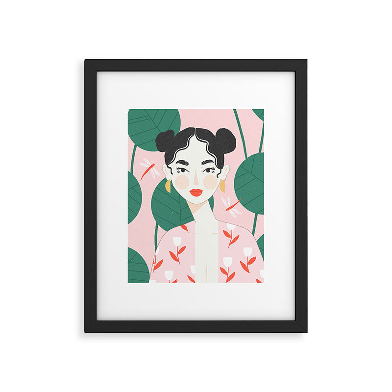 Pink Dragonfly Framed Art Print Gallery Image 5