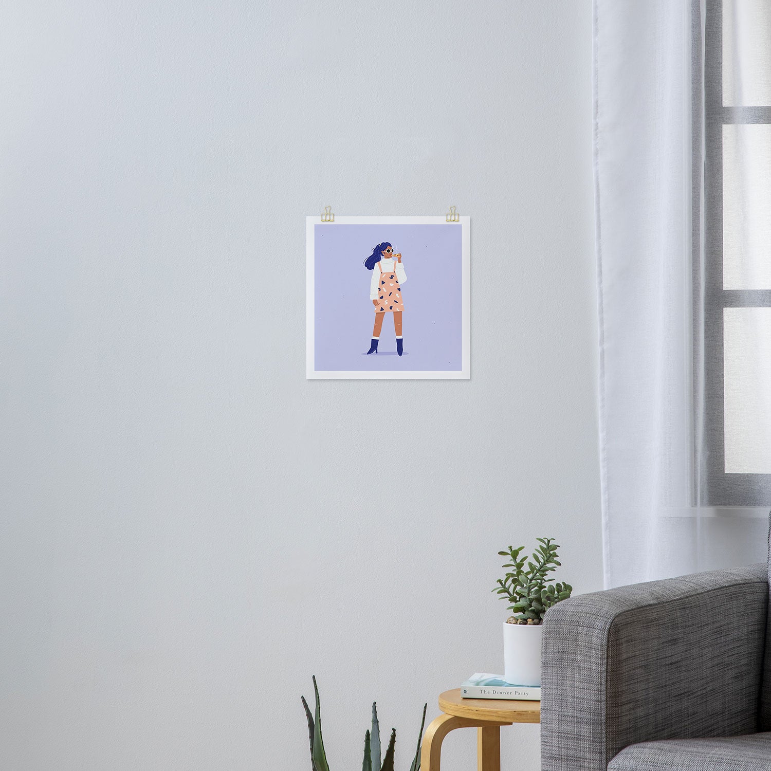 Pizza Babe Art Print Gallery Image 3